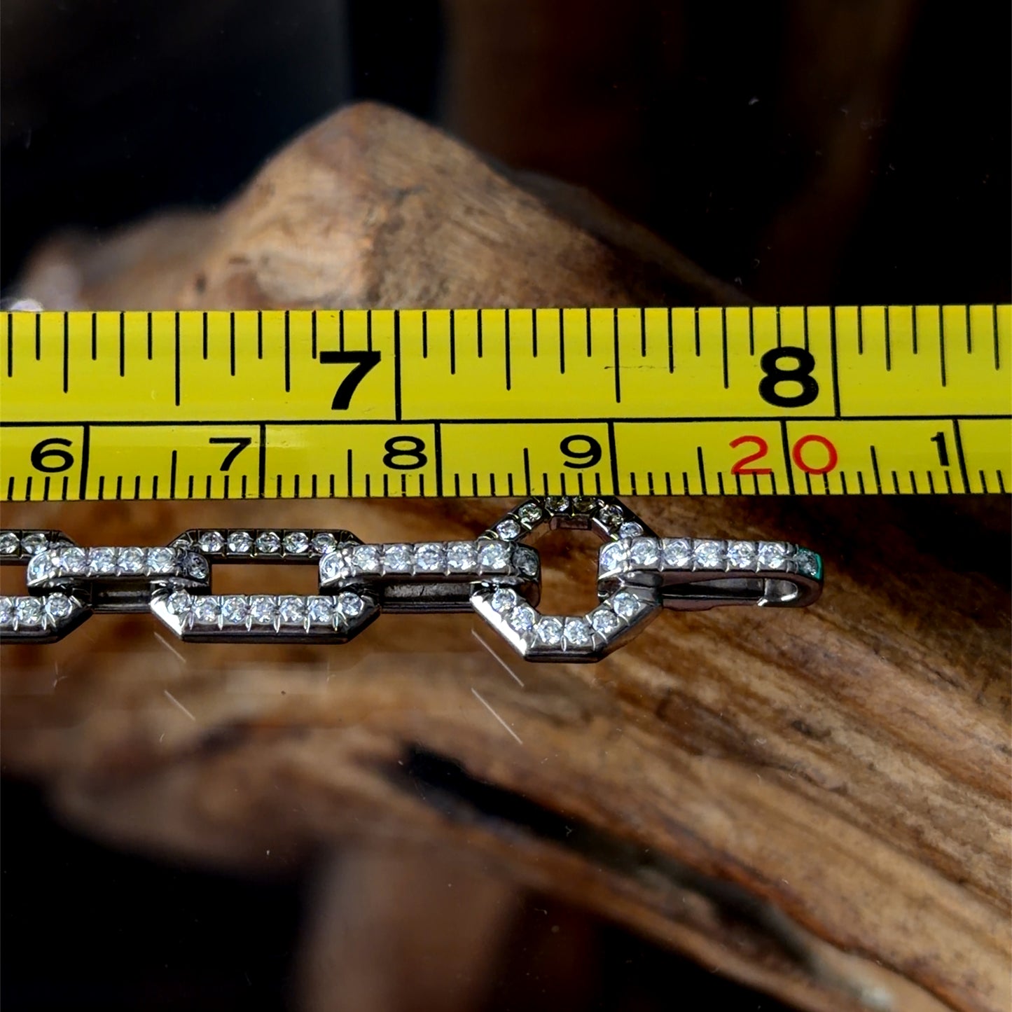 A Magnificent Appx. 3Ct Diamond Pave’ Set link Bracelet in 18k White Gold By David Yurman