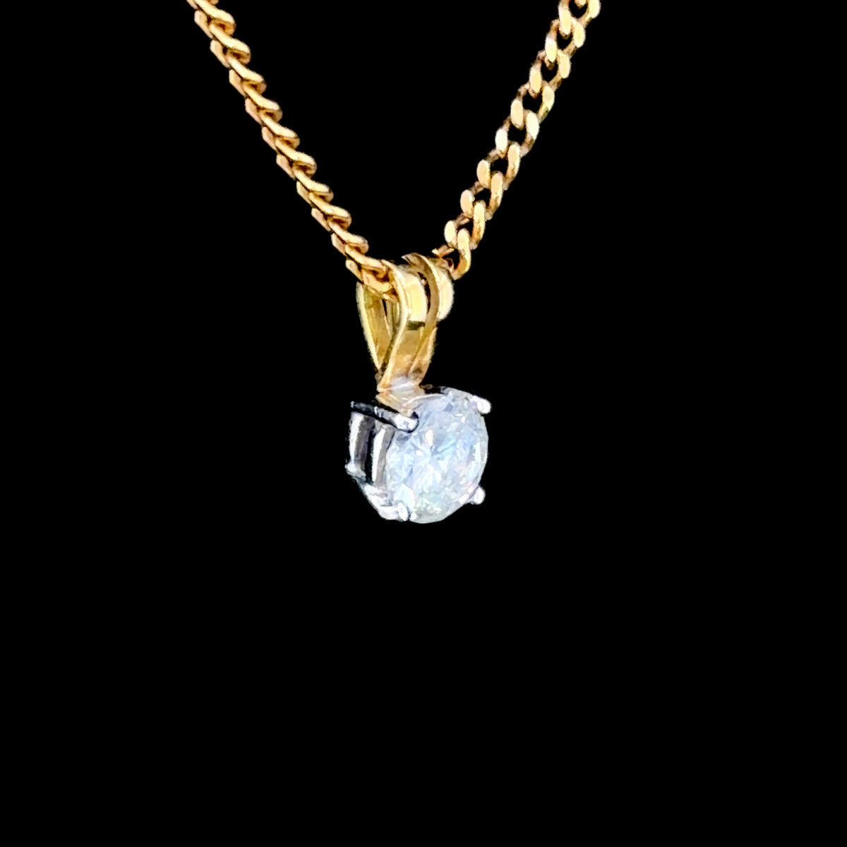 Pretty 18k Yellow Gold Diamond Pendant Of 0.55 Cts (Pendant Only)