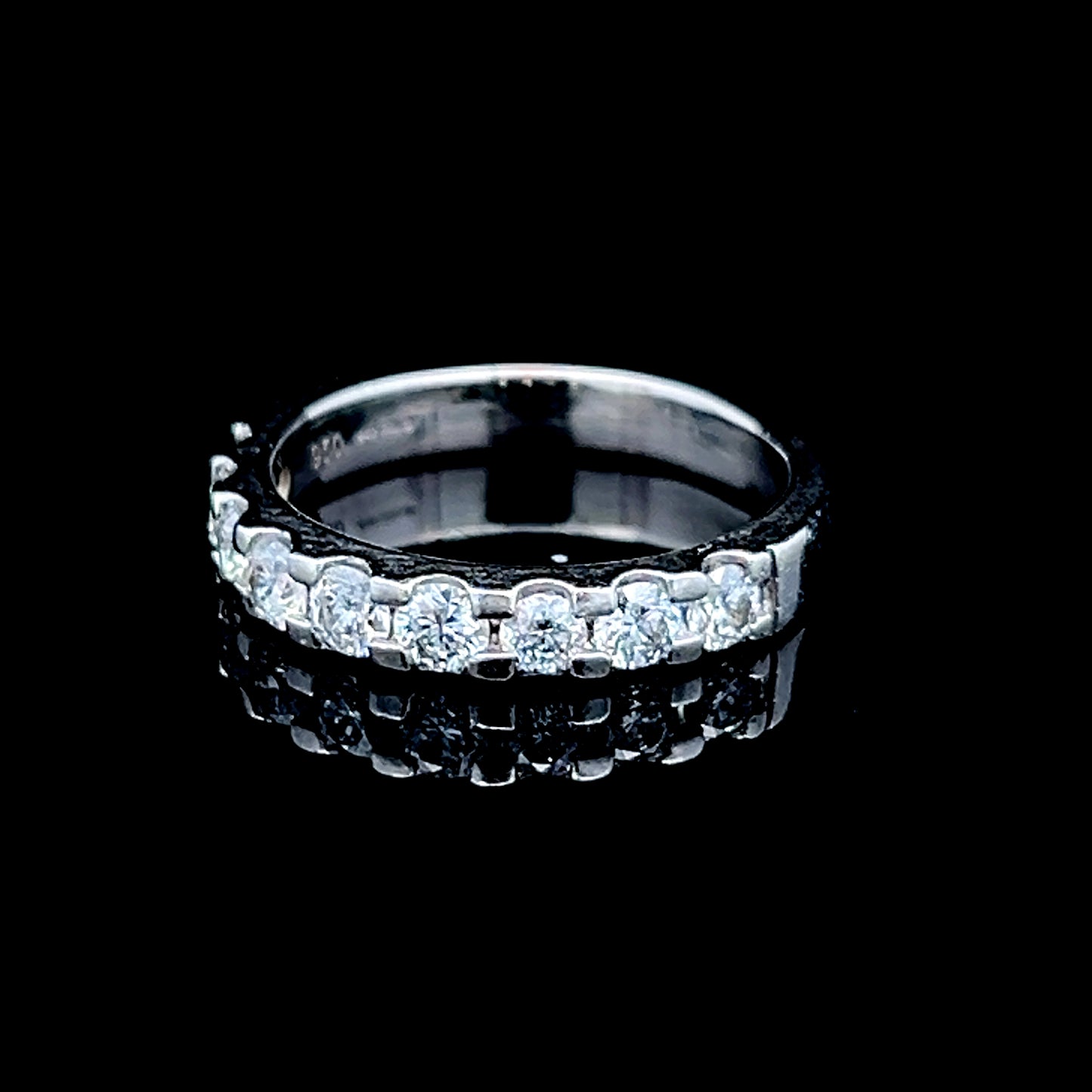 Platinum Diamond Half Eternity Ring APPX 1.0 CTS