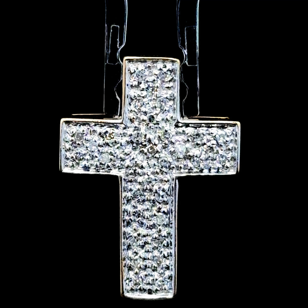 9K Yellow Gold Diamond Cross Appx 0.25 CTS