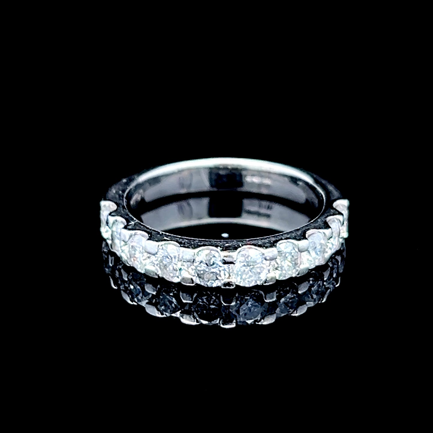 Platinum Diamond Half Eternity Ring APPX 1.3 CTS