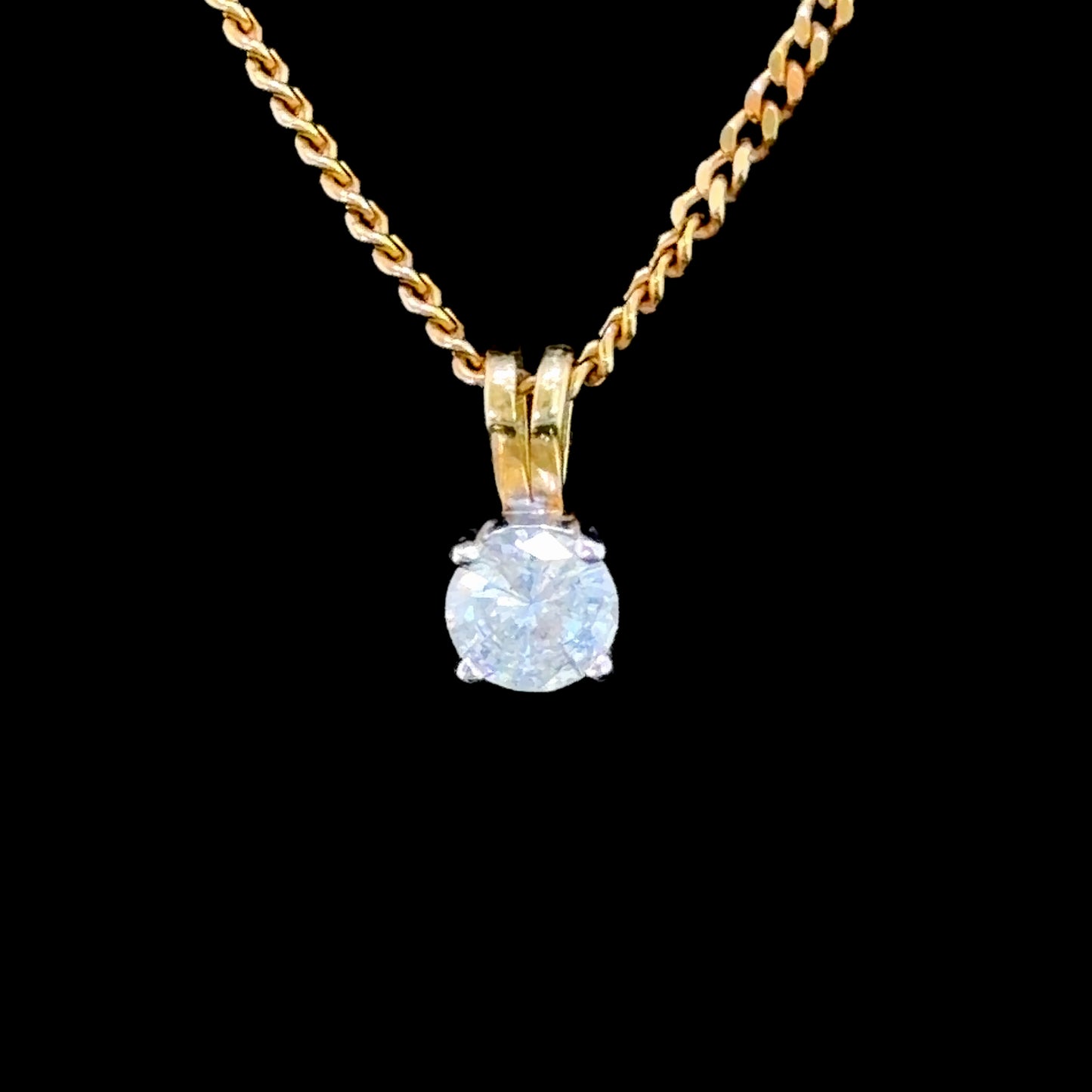 Pretty 18k Yellow Gold Diamond Pendant Of 0.55 Cts (Pendant Only)