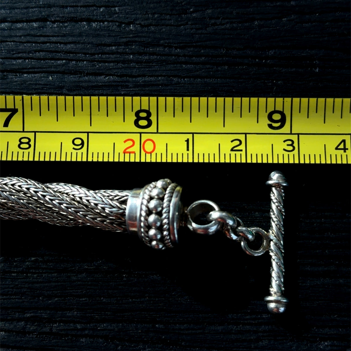 A Stunning Woven Silver Rope Twist Bracelet With T Bar Fitting Up To A 9 Inch Wrist