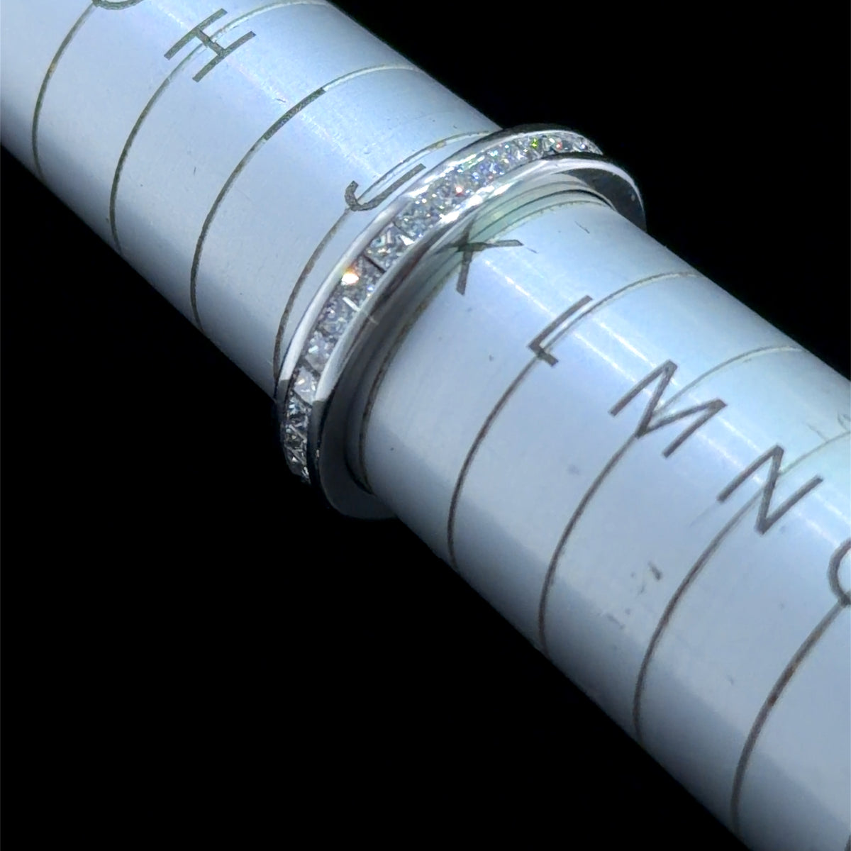 A Lovely Platinum Princess Cut Diamond Full Eternity Ring 1.03 Cts I-J Si1-2