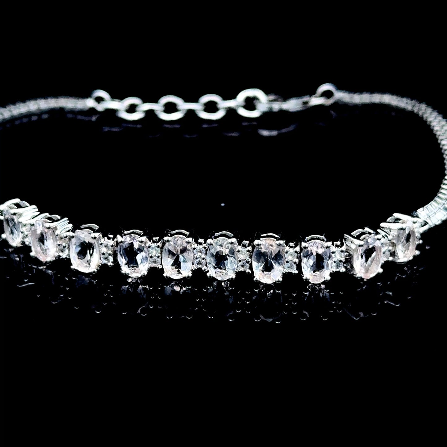 Silver Pale Morganite Bracelet