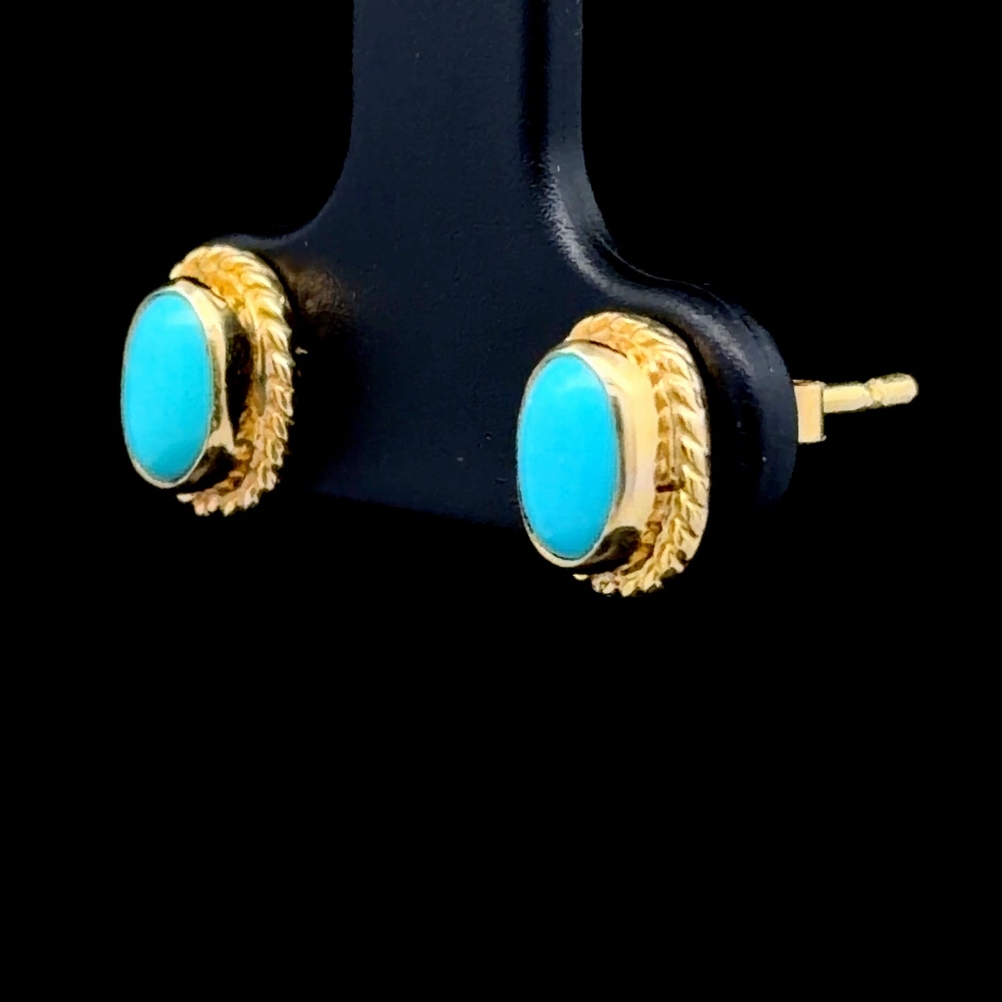 18k Turquoise Studs