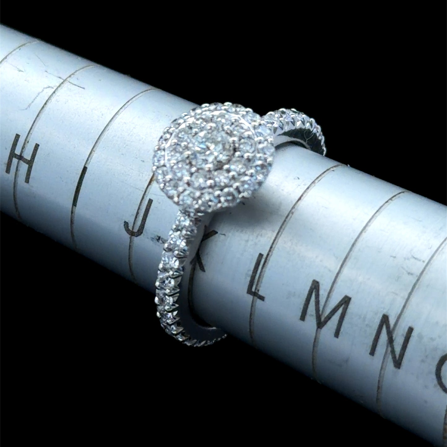 18k White Gold Diamond Cluster Ring by Kat Florence 1.05 Cts