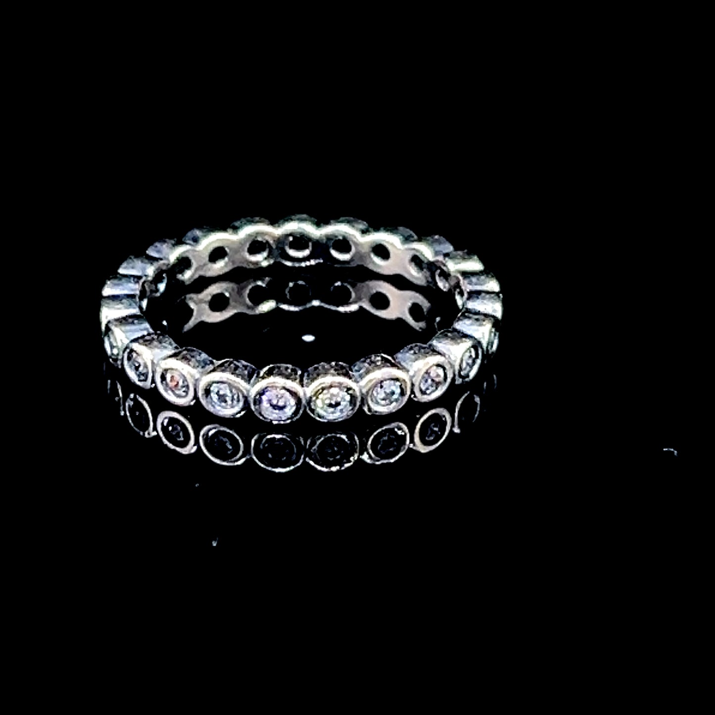 Silver Pandora Cubic Zirconia Alluring Brilliant Ring