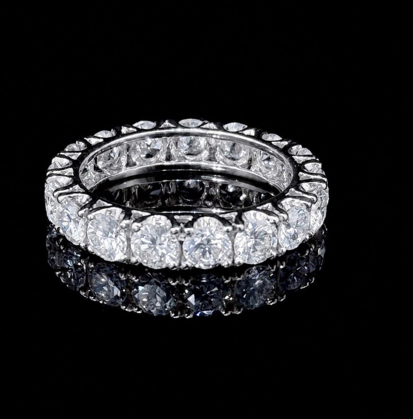 Wonderful Platinum Diamond Full Eternity Ring of 4 Carats