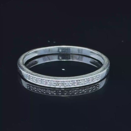 9K White Gold Fine Diamond Band