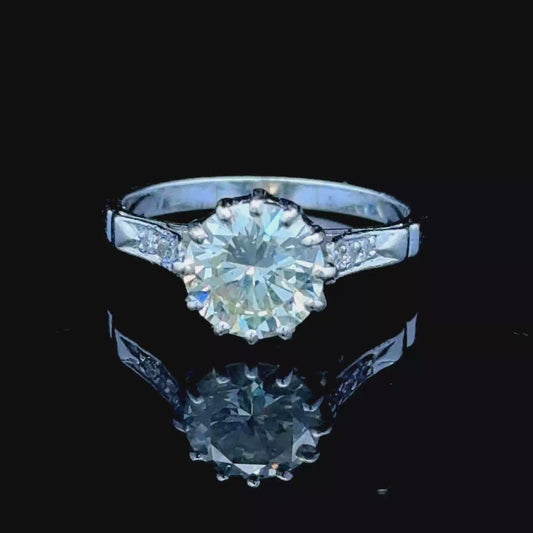 Platinum Solitaire Diamond Ring APPX 1.8 CTS VS L