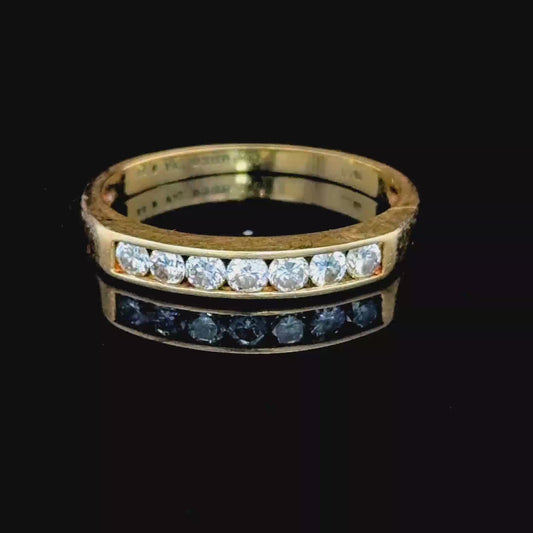 18K Yellow Gold Diamond Channel Set Eternity Ring APPX 0.33 CTS