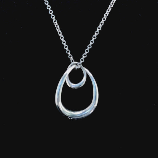 Stunning Georg Jensen Offspring Pendant & Chain 18” Long