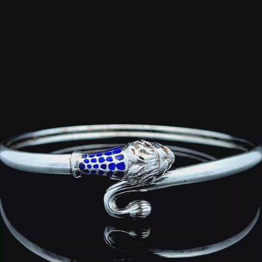 Silver Lion Bangle