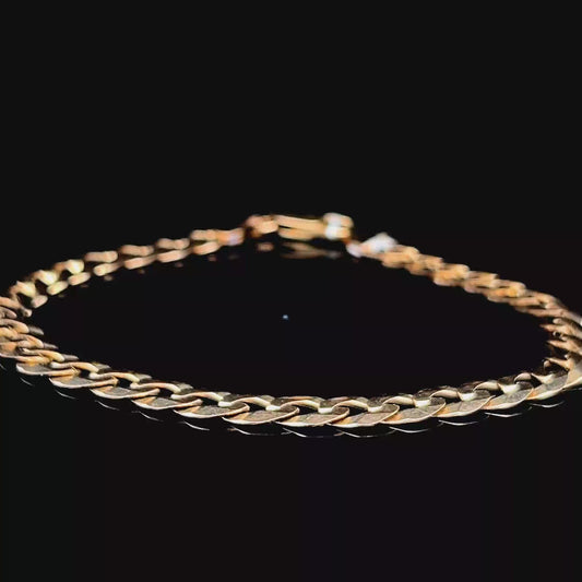 9K Yellow Gold Curb Chain Bracelet