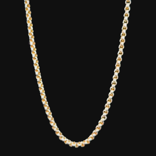 9k Yellow Gold Belcher Chain With A Collet Clasp 18 Inches Long
