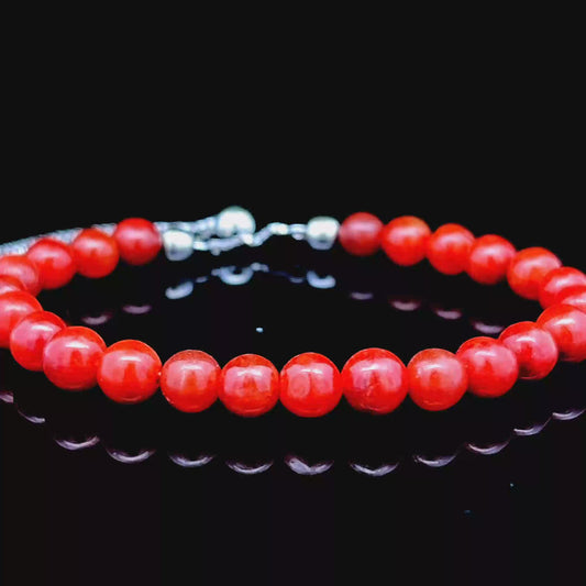 Carnelian Bracelet With Silver Drawstring Extender
