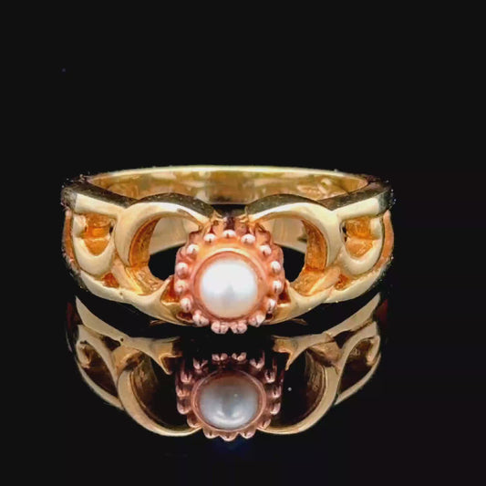 9K Yellow Gold Clogau Pearl Ring