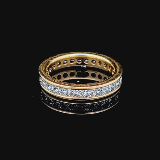 18K Yellow Gold Diamond Full Eternity Ring APPX 2.0 CTS