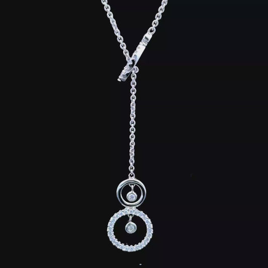 18K White Gold Diamond Necklace