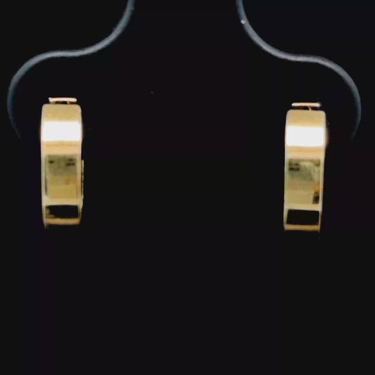 9K Yellow Gold Huggies