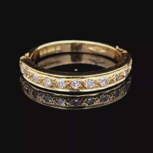18K Yellow Gold Diamond Half Eternity Band APPX 0.5 CTS