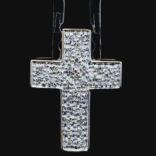 9K Yellow Gold Diamond Cross APPX 0.25 CTS Part of the Ronald Charles Collection