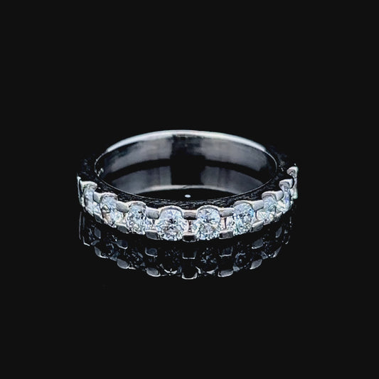 Platinum Diamond Half Eternity Ring APPX 1.0 CTS