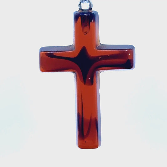 Natural Baltic Amber Cross Pendant