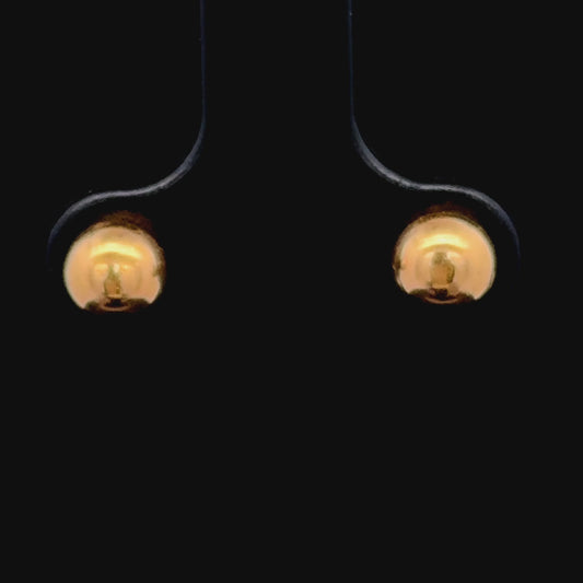 14k Yellow Gold Ball Studs