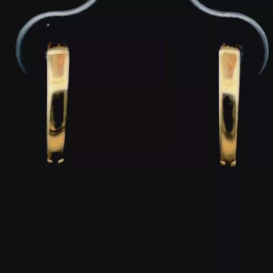9K Yellow Gold Triangular Huggies