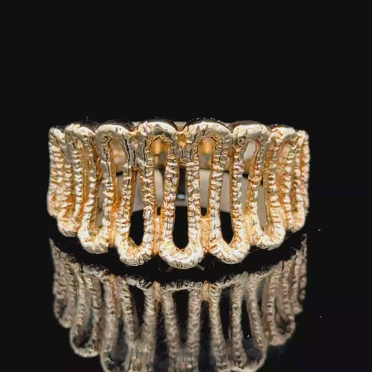 9K Yellow Gold Wiggly Ring