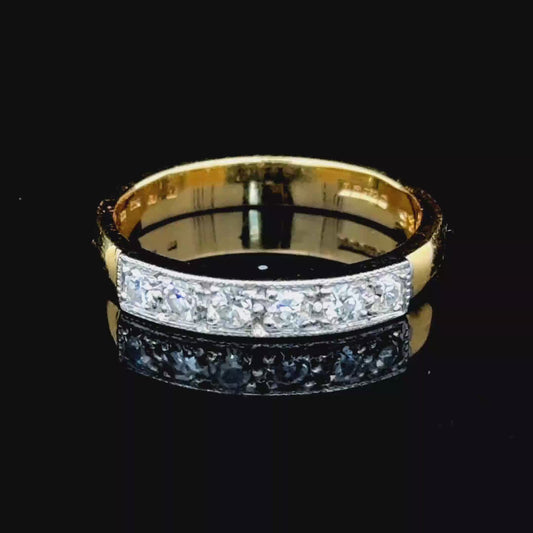 18K Yellow Gold 6 Stone Diamond Ring APPX 0.30 CTS