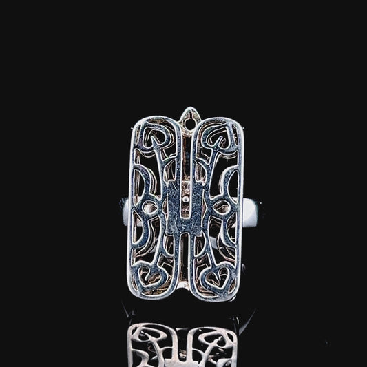 Clogau Silver Hinged Gate Ring