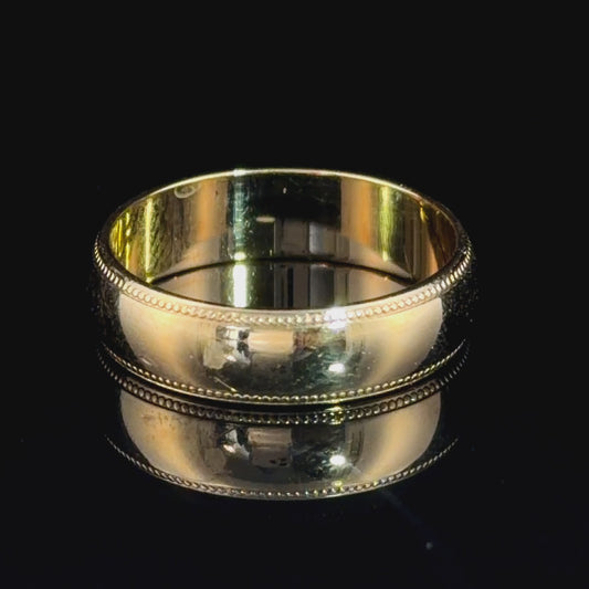 9k Yellow Gold Wedding Band
