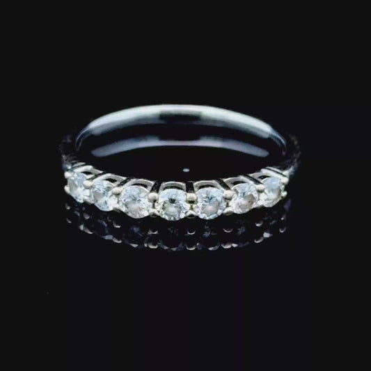 18k White Gold 7 Stone Diamond Eternity Ring 0.5 ct