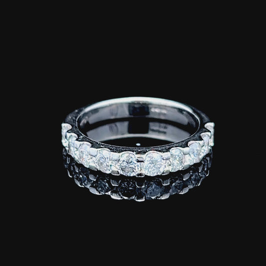 Platinum Diamond Half Eternity Ring APPX 1.3 CTS