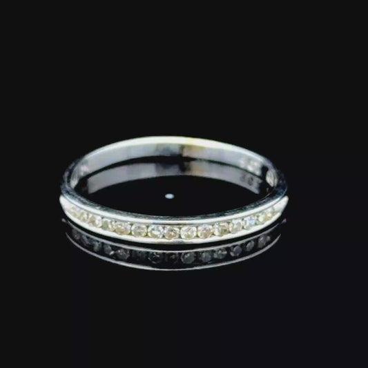 9K White Gold Diamond Band