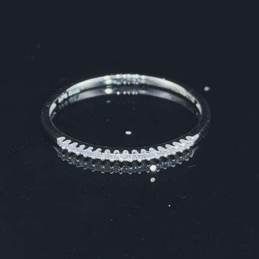 9K White Gold Diamond Micro Eternity Band