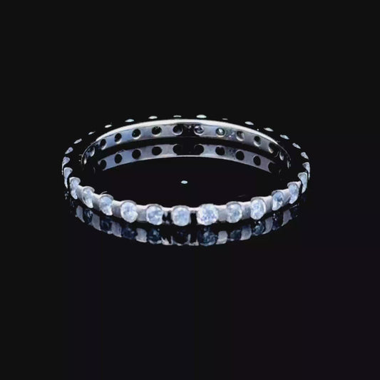18K White Gold Diamond Full Eternity Ring APPX 0.5 CTS