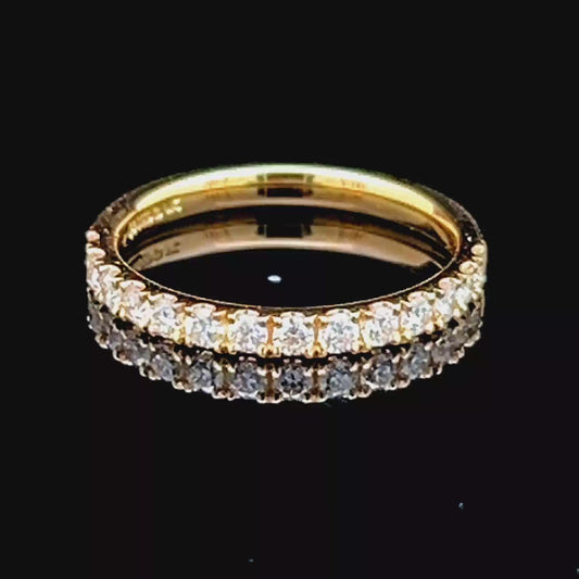 18K Yellow Gold Micro Claw Eternity Ring