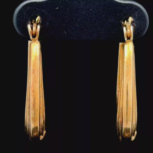 9K Yellow Gold Hoops