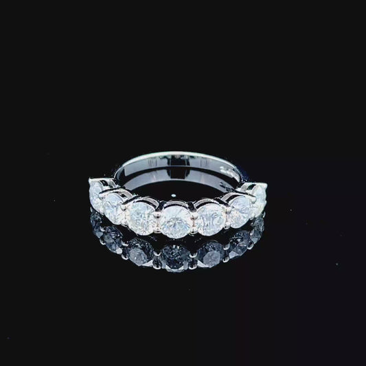 Platinum 7 Stone Diamond Ring APPX 1.75 CTS