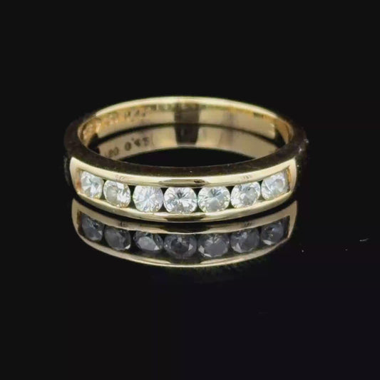 18K Yellow Gold Channel Set Eternity Ring APPX 0.5 CTS