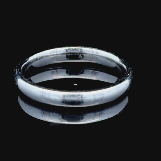 Platinum Wedding Band D Shape