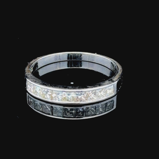 18kWhite Gold Princess Cut Diamond Eternity Ring 0.5 Ct