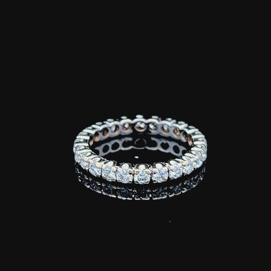 18K White Gold Full Diamond Eternity Ring