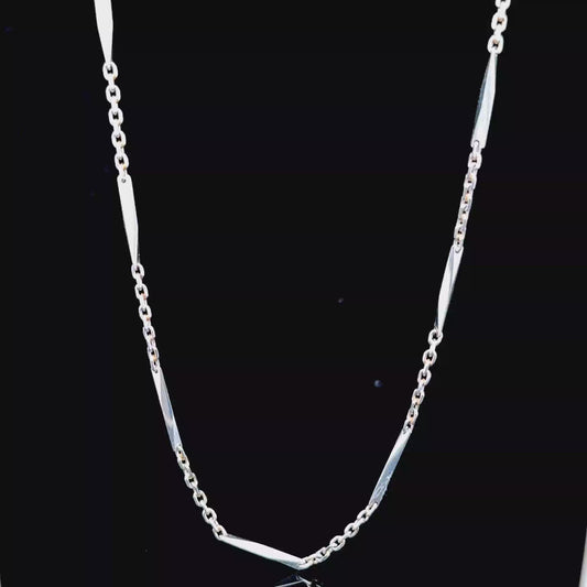 Platinum Heavy Chain With Solid Links 28"