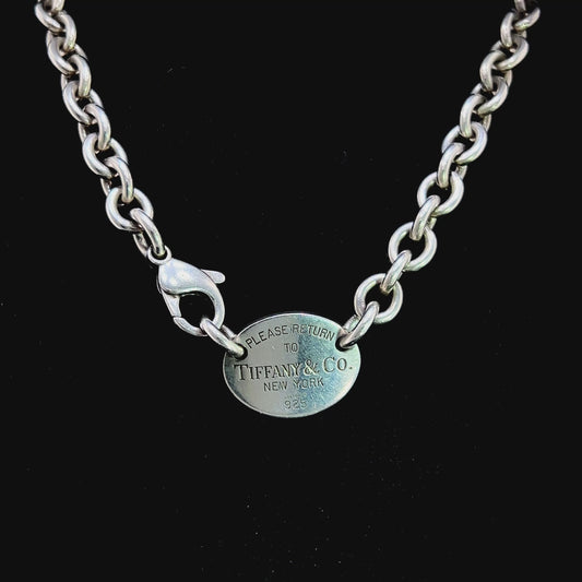 Return To Tiffany Chunky Silver Necklace