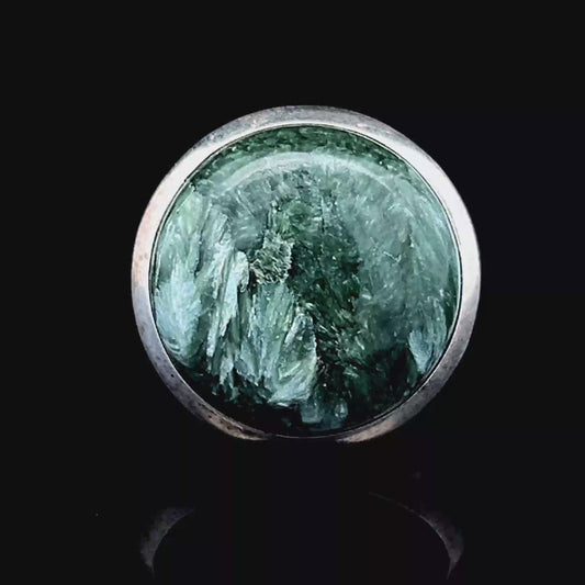 Silver Seraphanite Ring